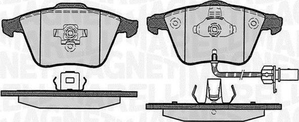 Magneti Marelli 363916060605 - Тормозные колодки, дисковые, комплект autospares.lv