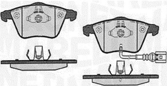 Magneti Marelli 363916060610 - Тормозные колодки, дисковые, комплект autospares.lv