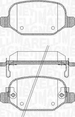 Magneti Marelli 363916060688 - Тормозные колодки, дисковые, комплект autospares.lv