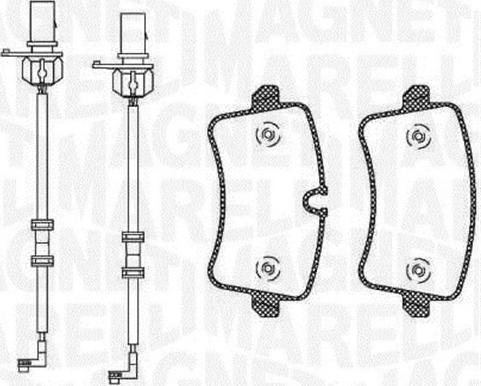 Magneti Marelli 363916060674 - Тормозные колодки, дисковые, комплект autospares.lv