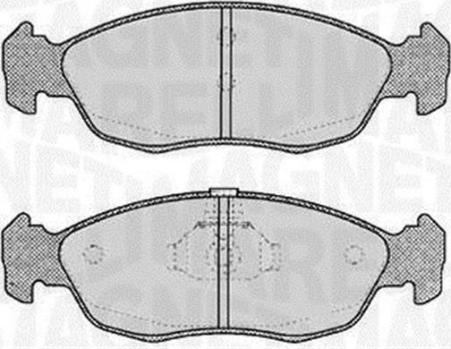 Magneti Marelli 363916060196 - Тормозные колодки, дисковые, комплект autospares.lv