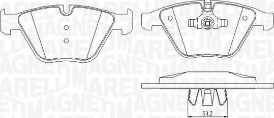 Magneti Marelli 363916060150 - Тормозные колодки, дисковые, комплект autospares.lv