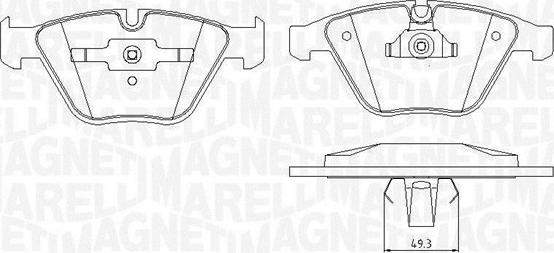 Magneti Marelli 363916060151 - Тормозные колодки, дисковые, комплект autospares.lv