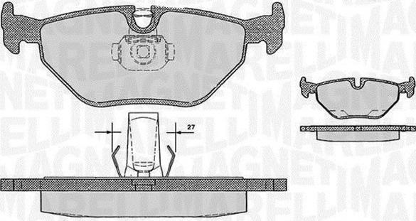 Magneti Marelli 363916060158 - Тормозные колодки, дисковые, комплект autospares.lv