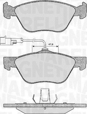 Magneti Marelli 363916060101 - Тормозные колодки, дисковые, комплект autospares.lv