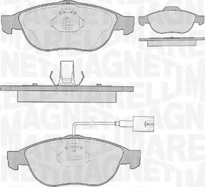 Magneti Marelli 363916060108 - Тормозные колодки, дисковые, комплект autospares.lv