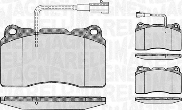 Magneti Marelli 363916060113 - Тормозные колодки, дисковые, комплект autospares.lv