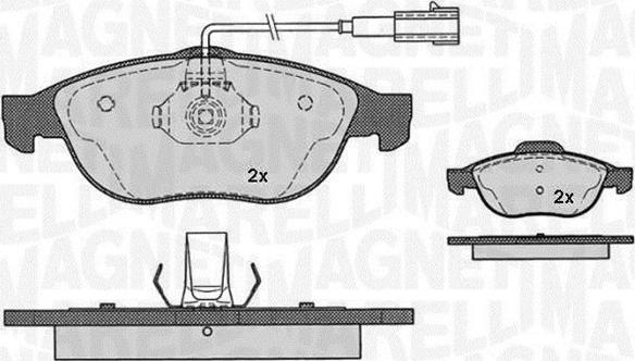 Magneti Marelli 363916060112 - Тормозные колодки, дисковые, комплект autospares.lv