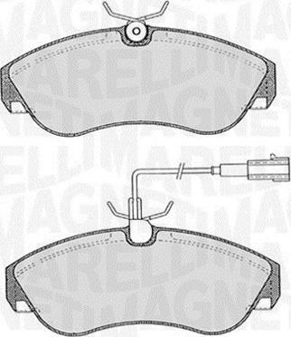 Magneti Marelli 363916060185 - Тормозные колодки, дисковые, комплект autospares.lv