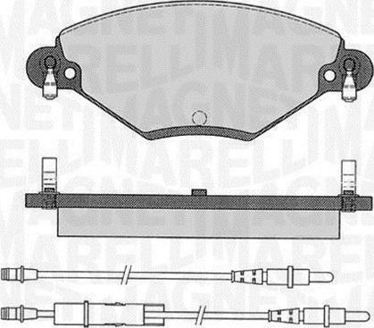 Magneti Marelli 363916060181 - Тормозные колодки, дисковые, комплект autospares.lv