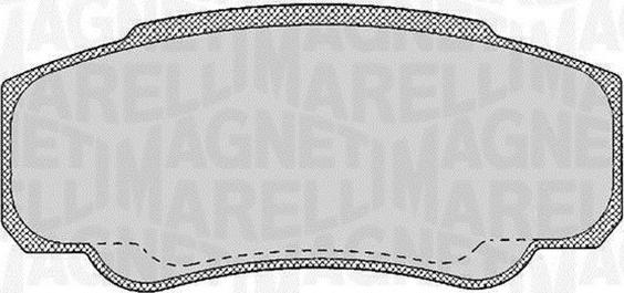 Magneti Marelli 363916060188 - Тормозные колодки, дисковые, комплект autospares.lv