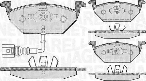 Magneti Marelli 363916060132 - Тормозные колодки, дисковые, комплект autospares.lv