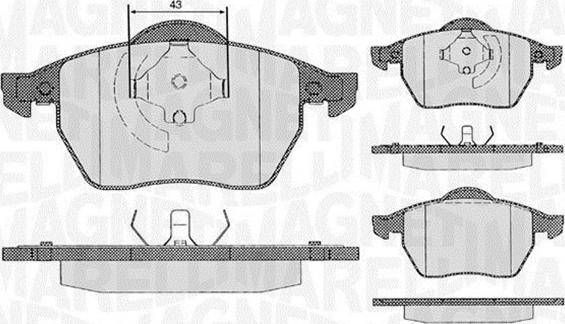 Magneti Marelli 363916060137 - Тормозные колодки, дисковые, комплект autospares.lv