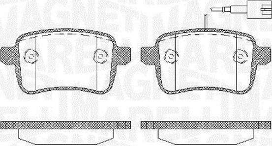 Magneti Marelli 363916060129 - Тормозные колодки, дисковые, комплект autospares.lv