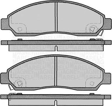 Magneti Marelli 363916060802 - Тормозные колодки, дисковые, комплект autospares.lv