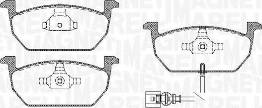 Magneti Marelli 363916060819 - Тормозные колодки, дисковые, комплект autospares.lv