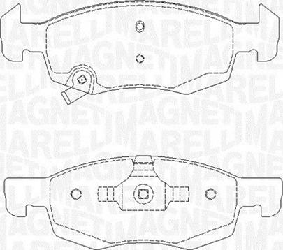 Magneti Marelli 363916060813 - Тормозные колодки, дисковые, комплект autospares.lv