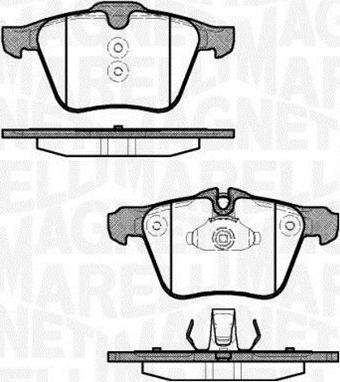 Magneti Marelli 363916060824 - Тормозные колодки, дисковые, комплект autospares.lv