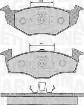 Magneti Marelli 363916060390 - Тормозные колодки, дисковые, комплект autospares.lv