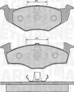 Magneti Marelli 363916060391 - Тормозные колодки, дисковые, комплект autospares.lv