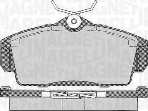 Magneti Marelli 363916060344 - Тормозные колодки, дисковые, комплект autospares.lv