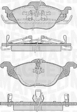 Magneti Marelli 363916060355 - Тормозные колодки, дисковые, комплект autospares.lv