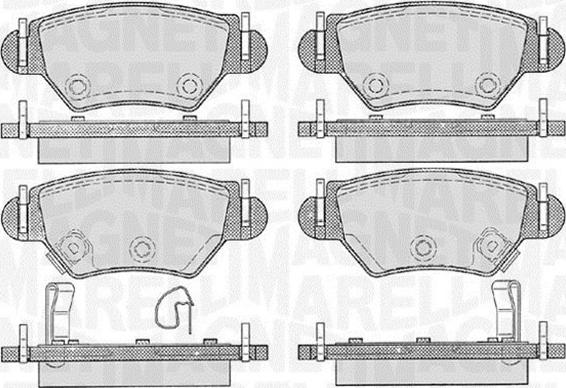 Magneti Marelli 363916060357 - Тормозные колодки, дисковые, комплект autospares.lv