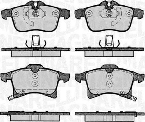 Magneti Marelli 363916060364 - Тормозные колодки, дисковые, комплект autospares.lv