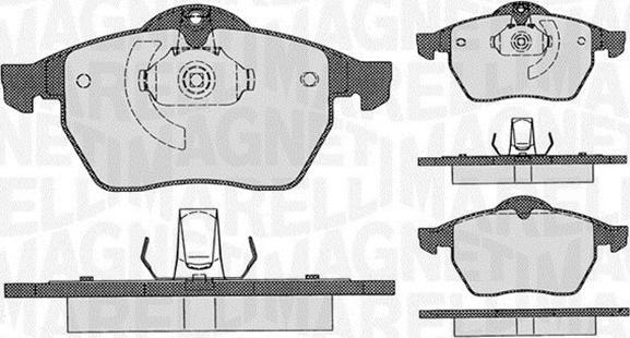 Magneti Marelli 363916060360 - Тормозные колодки, дисковые, комплект autospares.lv