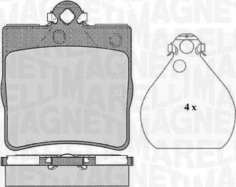 Magneti Marelli 363916060311 - Тормозные колодки, дисковые, комплект autospares.lv