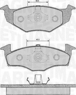 Magneti Marelli 363916060388 - Тормозные колодки, дисковые, комплект autospares.lv