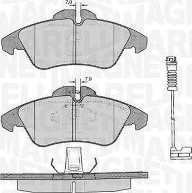 Magneti Marelli 363916060321 - Тормозные колодки, дисковые, комплект autospares.lv