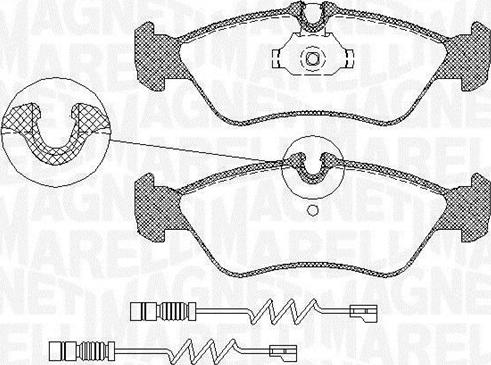 Magneti Marelli 363916060323 - Тормозные колодки, дисковые, комплект autospares.lv