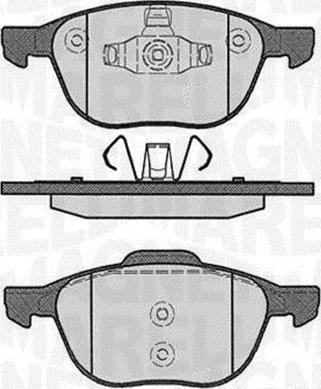 Magneti Marelli 363916060244 - Тормозные колодки, дисковые, комплект autospares.lv