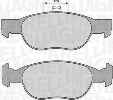 Magneti Marelli 363916060240 - Тормозные колодки, дисковые, комплект autospares.lv