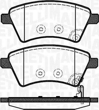 Magneti Marelli 363916060241 - Тормозные колодки, дисковые, комплект autospares.lv