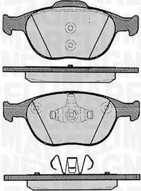 Magneti Marelli 363916060256 - Тормозные колодки, дисковые, комплект autospares.lv