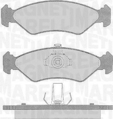 Magneti Marelli 363916060250 - Тормозные колодки, дисковые, комплект autospares.lv