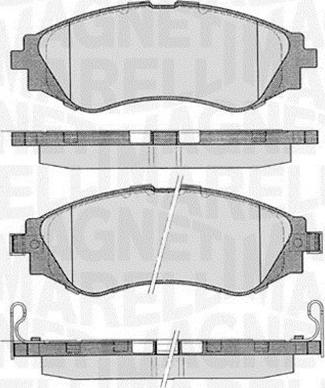 Magneti Marelli 363916060206 - Тормозные колодки, дисковые, комплект autospares.lv