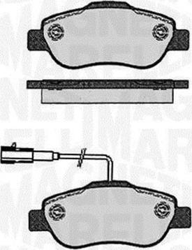 Magneti Marelli 363916060215 - Тормозные колодки, дисковые, комплект autospares.lv