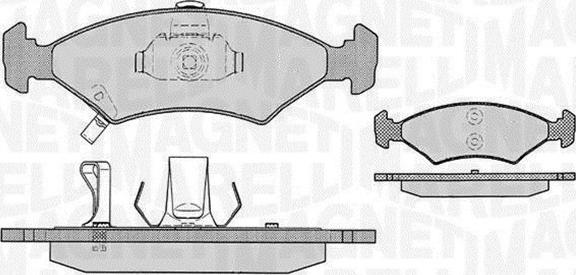 Magneti Marelli 363916060287 - Тормозные колодки, дисковые, комплект autospares.lv