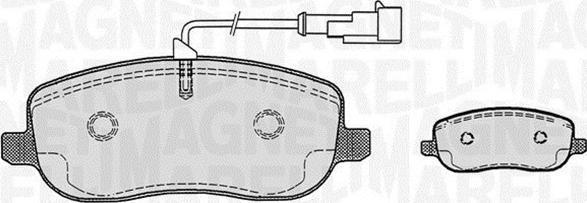 Magneti Marelli 363916060224 - Тормозные колодки, дисковые, комплект autospares.lv