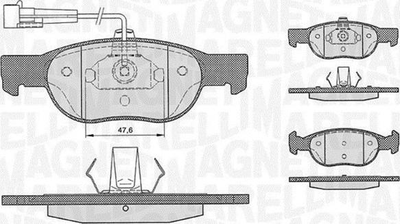 Magneti Marelli 363916060222 - Тормозные колодки, дисковые, комплект autospares.lv