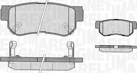 Magneti Marelli 363916060278 - Тормозные колодки, дисковые, комплект autospares.lv