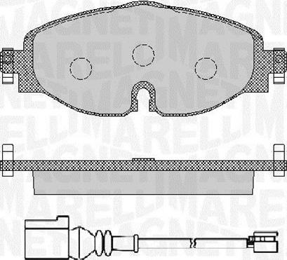 Magneti Marelli 363916060715 - Тормозные колодки, дисковые, комплект autospares.lv