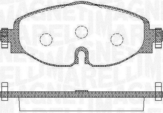 Magneti Marelli 363916060716 - Тормозные колодки, дисковые, комплект autospares.lv