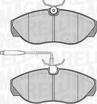 Magneti Marelli 363916060789 - Тормозные колодки, дисковые, комплект autospares.lv