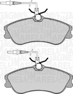 Magneti Marelli 363916060786 - Тормозные колодки, дисковые, комплект autospares.lv