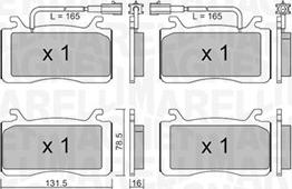 Magneti Marelli 363916061199 - Тормозные колодки, дисковые, комплект autospares.lv