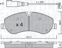 Magneti Marelli 363916061165 - Тормозные колодки, дисковые, комплект autospares.lv